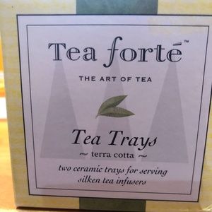 TEA FORTE TERRA COTTA TEA TRAYS *NIB*